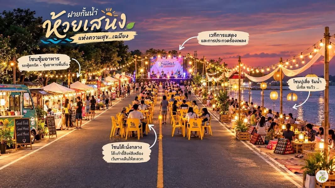 ภาพประชาสัมพันธ์รับสมัครร้านอาหารงานฝายกั้นน้ำห้วยเสนง จาก อบต.เฉนียง