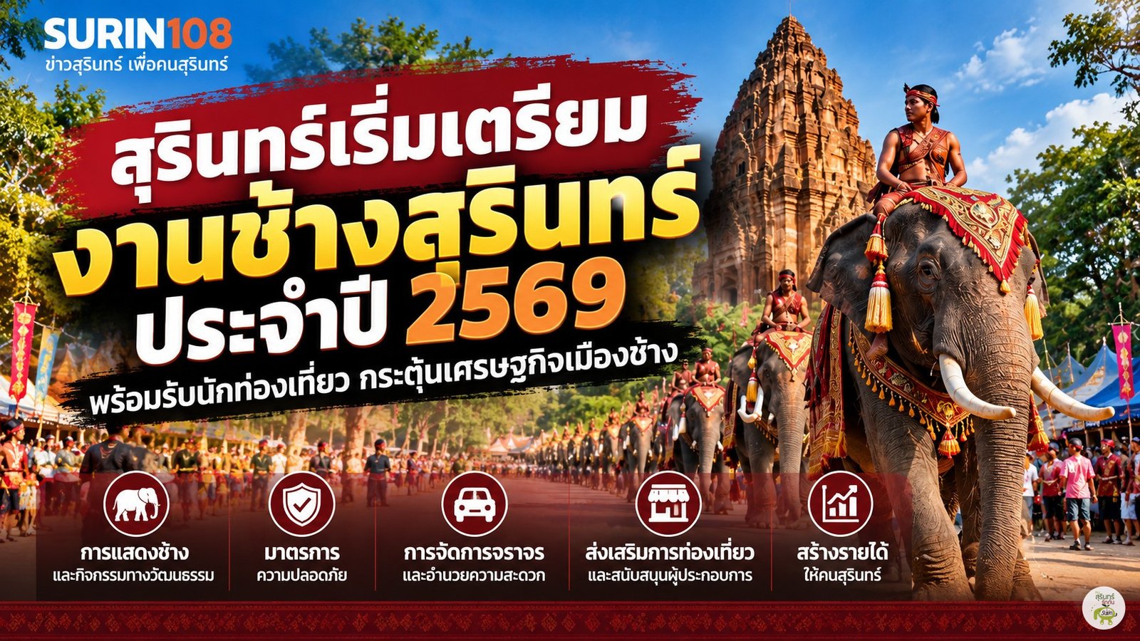 ภาพประกอบ AI งานช้างสุรินทร์ 2569