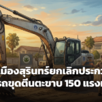 เทศบาลเมืองสุรินทร์ประกาศยกเลิกประกวดราคาซื้อรถขุดตีนตะขาบ 150 แรงม้า หวั่นเบิกจ่ายไม่ทันงบพับ